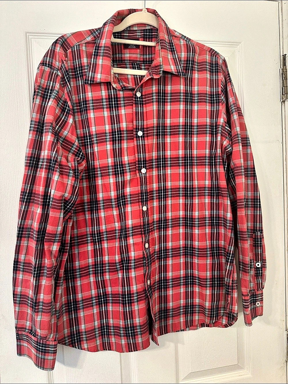 UNTUCKit Plaid Cotton Flannel Shirt Size XL Like New